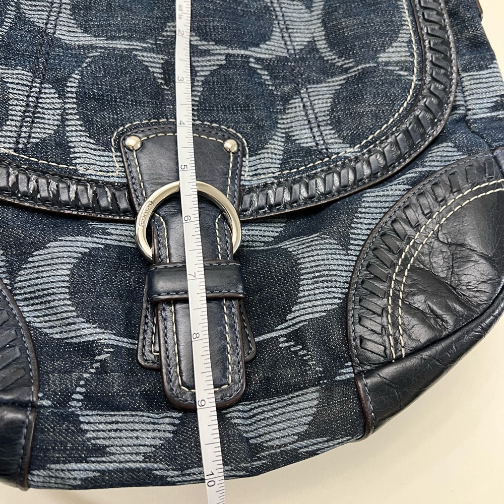 Coach poppy K1169 18991 denim-blue Jean hobo Y2K - Picture 13 of 16